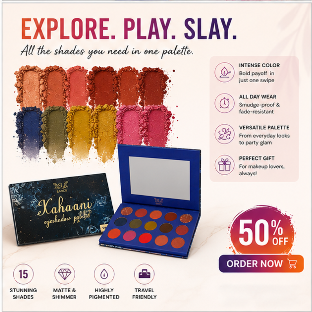 SL Basics Kahaani Eyeshadow Palette | Highly Pigmented | Long Lasting | Matte & Shimmer