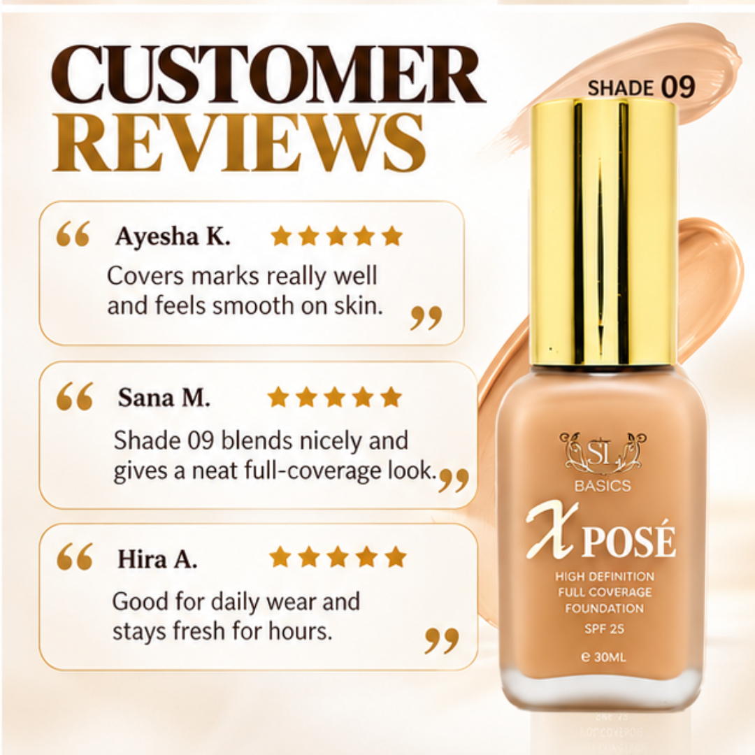 SL Basics Xpose Full Coverage Foundation SPF 25 – High Definition Long-Lasting Makeup