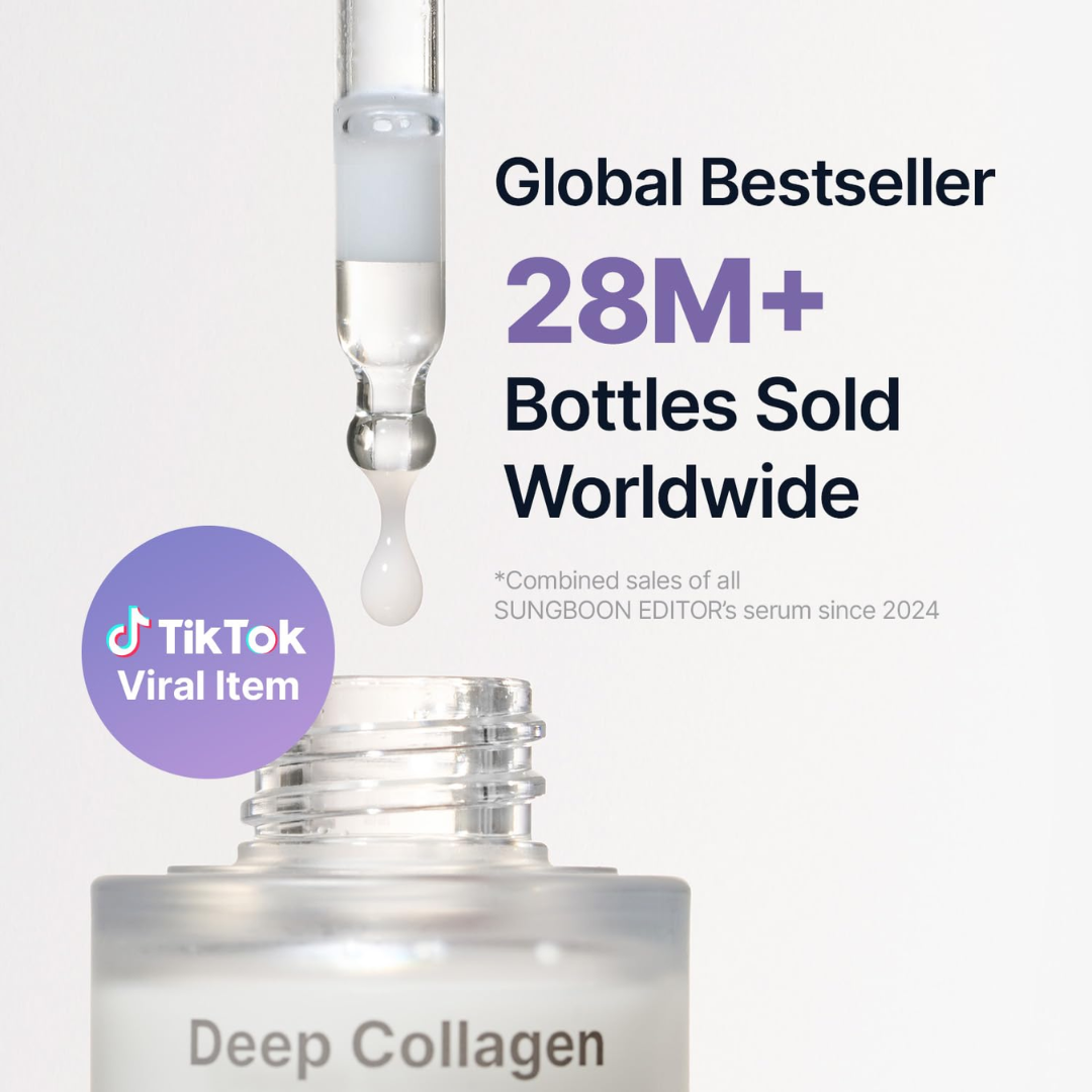Sungboon Editor Deep Collagen Power Boosting Duo | Cream in Serum + Hydrogel Mask | 5% Volufiline + 58% Low-Molecular Collagen | Anti-Wrinkle, Firming & Instant Glow