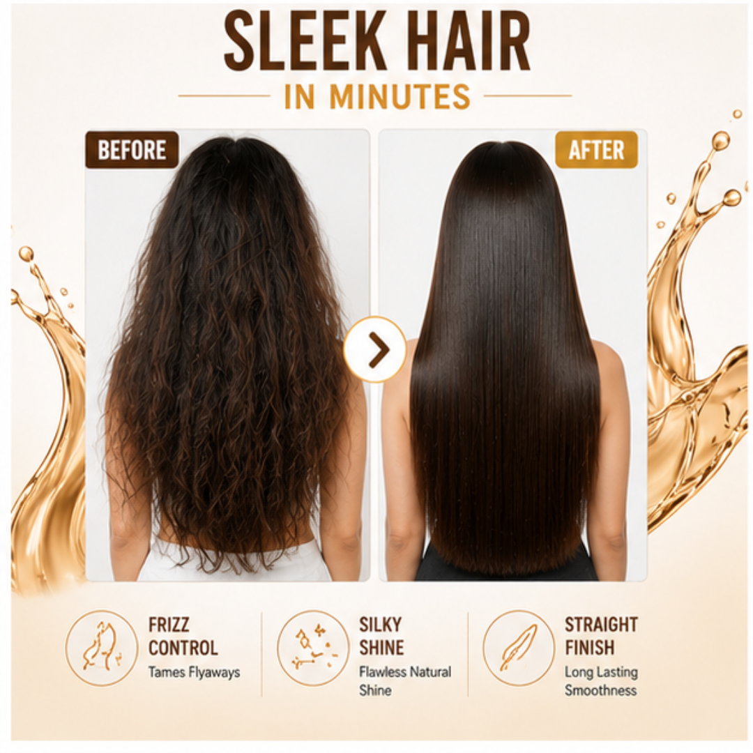 Flicka HD Foundation + Tgideas Hair Straightening Spray – Full Coverage Face & Sleek Hair Duo – Flawless, Glowy and Long-Lasting Foundation with SPF + Frizz-Free, Hair Straightening Spray