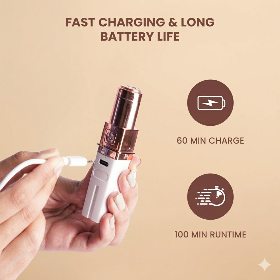 Urban Yog Electric Facial Hair Remover | Painless Peach Fuzz Remover for Sensitive Skin | Portable & Rechargeable
