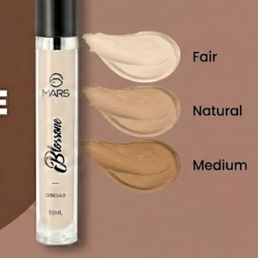 MARS Liquid Blossom Foundation & Concealer Set | SPF 50+ PA++++, Longwear, Crease-Resistant & Customizable Coverage