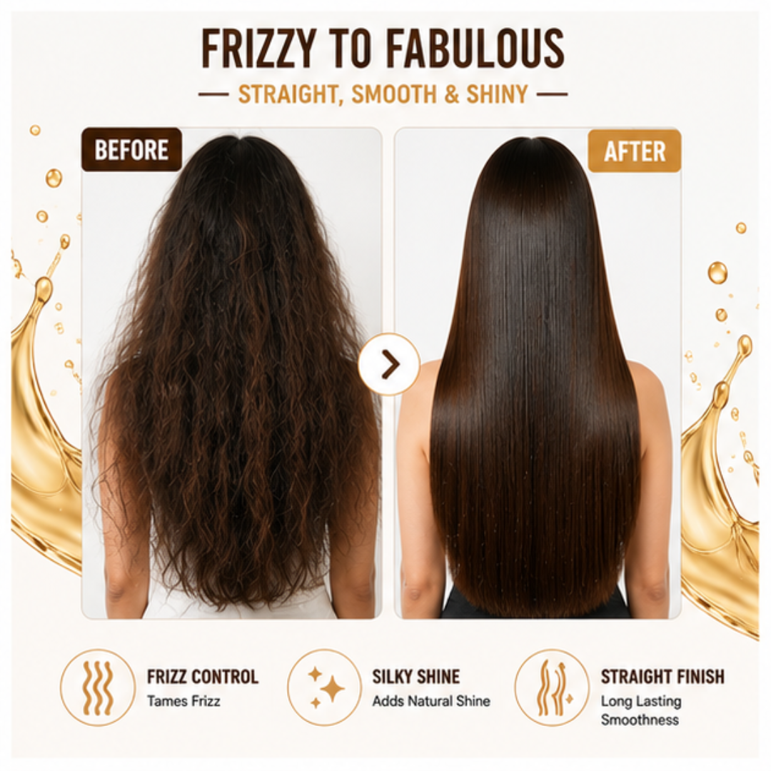 Flicka HD Foundation + Tgideas Hair Straightening Spray – Full Coverage Face & Sleek Hair Duo – Flawless, Glowy and Long-Lasting Foundation with SPF + Frizz-Free, Hair Straightening Spray
