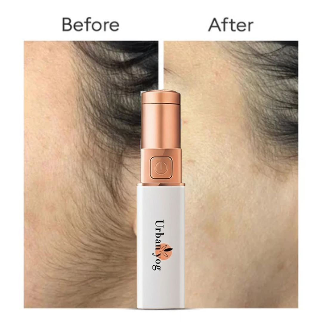 Urban Yog Electric Facial Hair Remover | Painless Peach Fuzz Remover for Sensitive Skin | Portable & Rechargeable