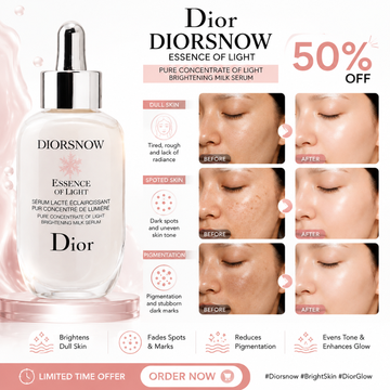 Dior Snow Essence of Light Brightening Milk Serum - Pure Concentrate of Light – Brightens Dull Skin, Fades Dark Spots & Pigmentation – Deeply Hydrates, Evens Tone & Enhances Glow – For Radiant, Luminous Skin