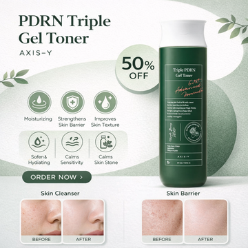 AXIS-Y Triple PDRN Gel Toner | 6+1+1 Advanced Formula with Plant-Based PDRN, Astaxanthin & Vegan Collagen | Strengthens Barrier, Hydrates & Calms Skin