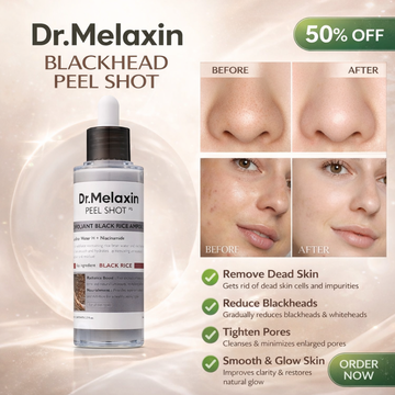 Dr. Melaxin Peel Shot PS Exfoliating Black Rice Ampoule | Removes Blackheads, Tightens Pores & Smooths Skin