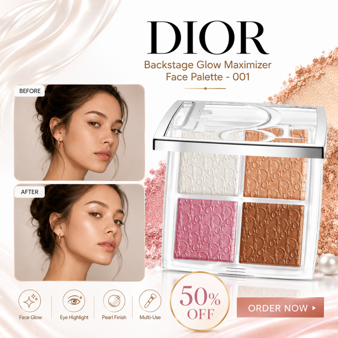 Dior Backstage Glow Maximizer Face Palette – Universal Glow – Multi-Use Highlighter for Face, Eyes & Décolleté – Intense Glow, Ultra-Fine Pearlescent Pigments – Lightweight, Buildable, Long-Lasting