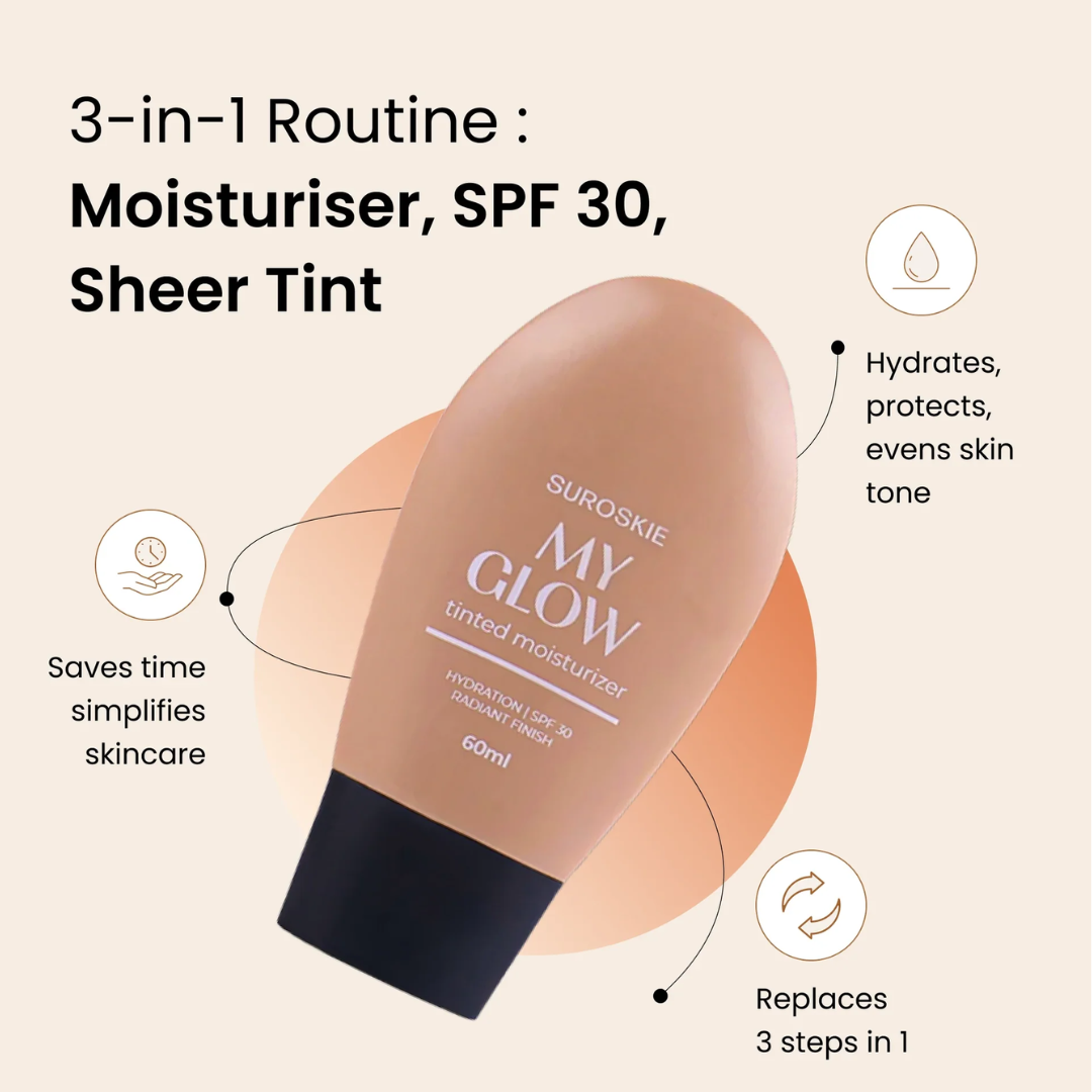 ✨ Suroskie Glow Deal – Skin Tint + Juicy Glow Mist | Flawless, Natural & Dewy Look