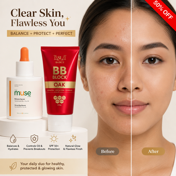 Flawless & Natural base Bundle | SL Muse Lab Balance Serum (Niacinamide + Zinc) + SL bb cream | Hydrating, Long-lasting & Non -Cakey makeup base