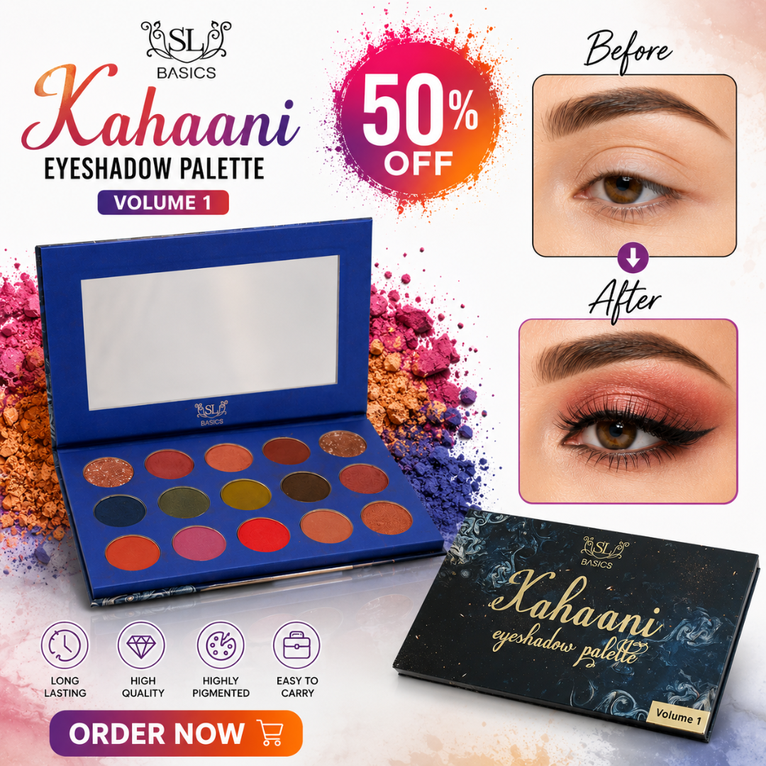 SL Basics Kahaani Eyeshadow Palette | Highly Pigmented | Long Lasting | Matte & Shimmer