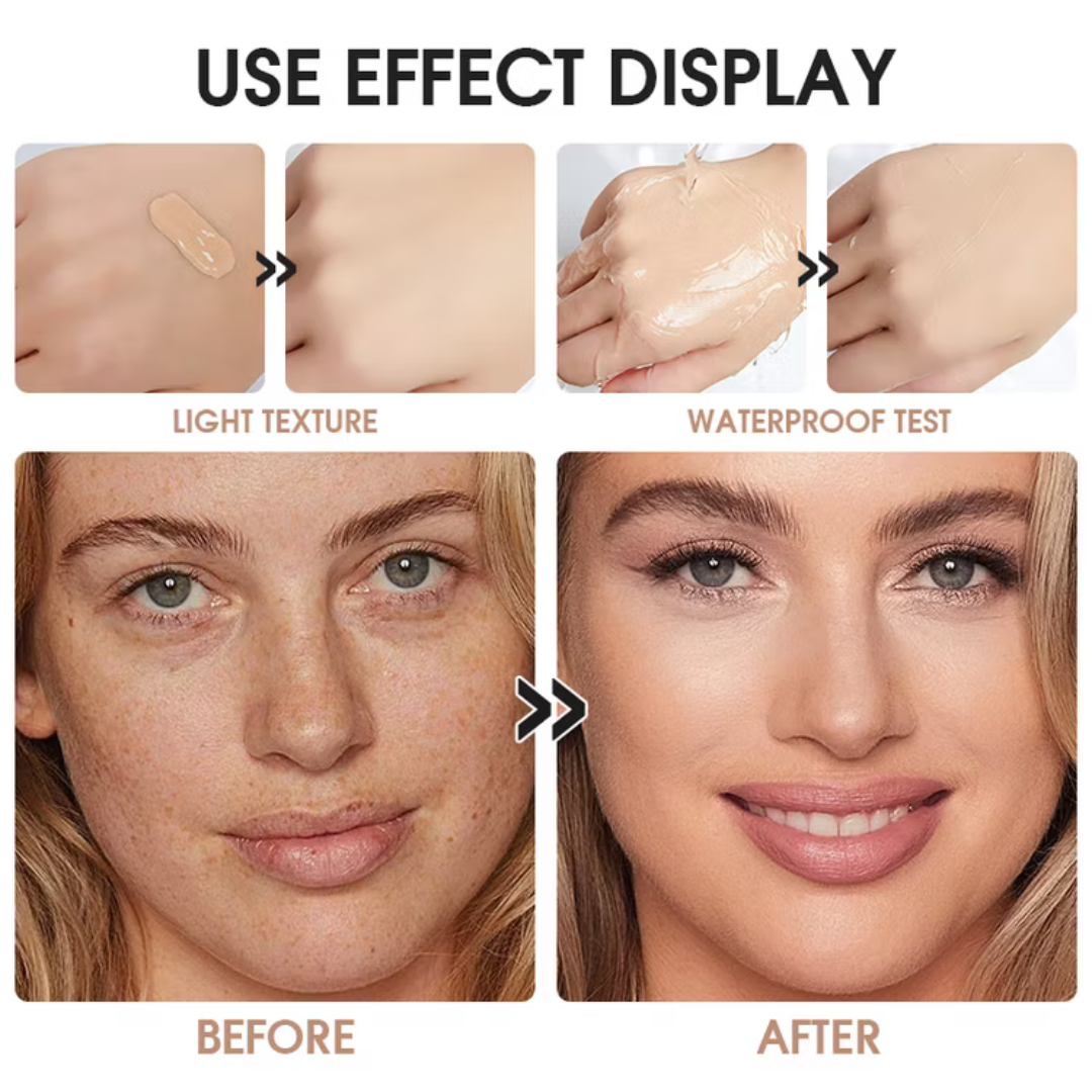 Beautify By Amna Flawless Base Bundle | Luminous Foundation, Concealer & Primer | Full Coverage & Pore Minimizing