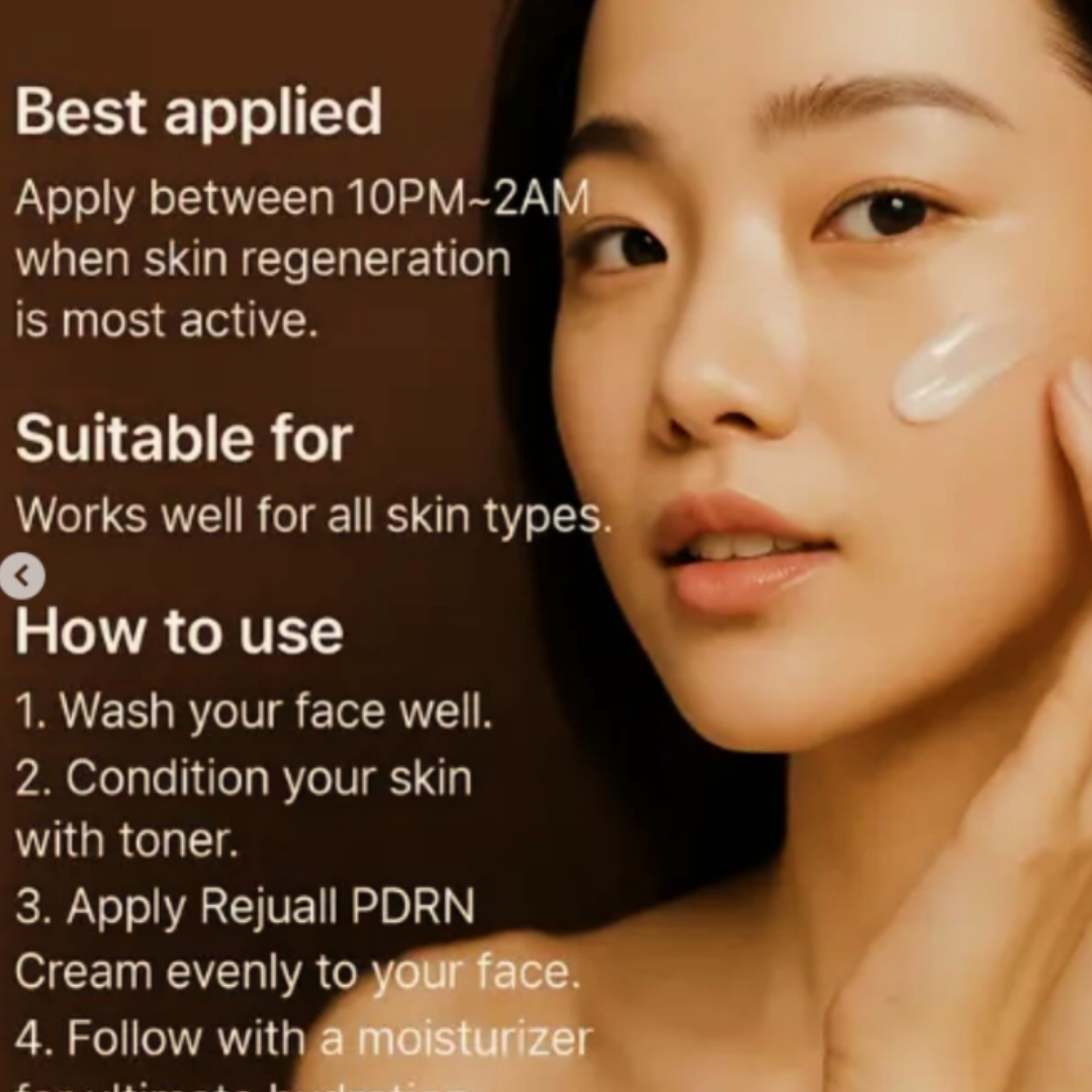 Reju-all PDRN Cream - Remove dark spots, blemishes, dry - patches & give glowing smooth & hydrated skin