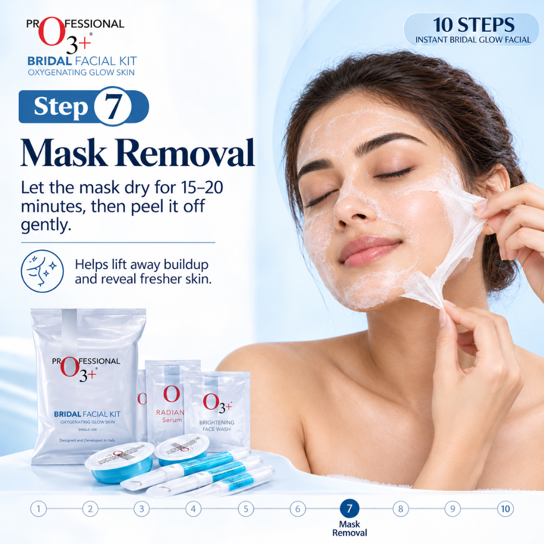 10 steps instant bridal Glow Facial Kit | Remove blackheads, Shirk Pores & Brighten up skin visibly after single use