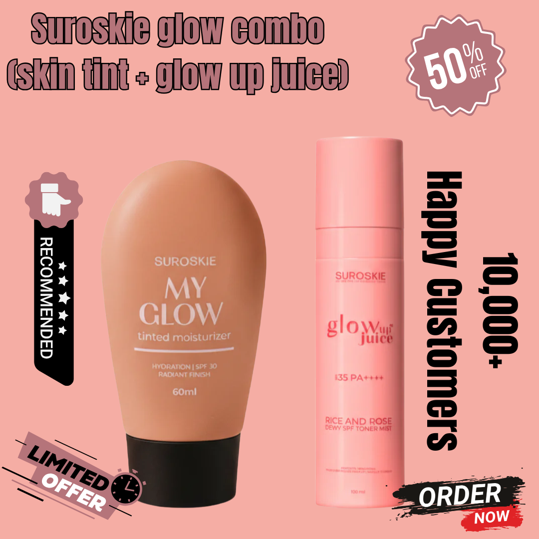 ✨ Suroskie Glow Deal – Skin Tint + Juicy Glow Mist | Flawless, Natural & Dewy Look