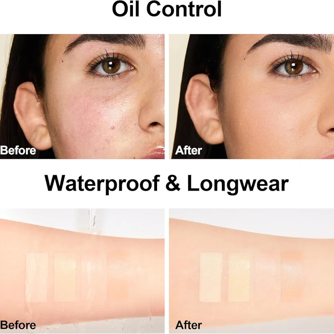 Flicka High Coverage HD Liquid Foundation | 16-Hour Wear, Pore Blur Effect & SPF | Camera-Ready Airbrush Finish for All Skin Tones
