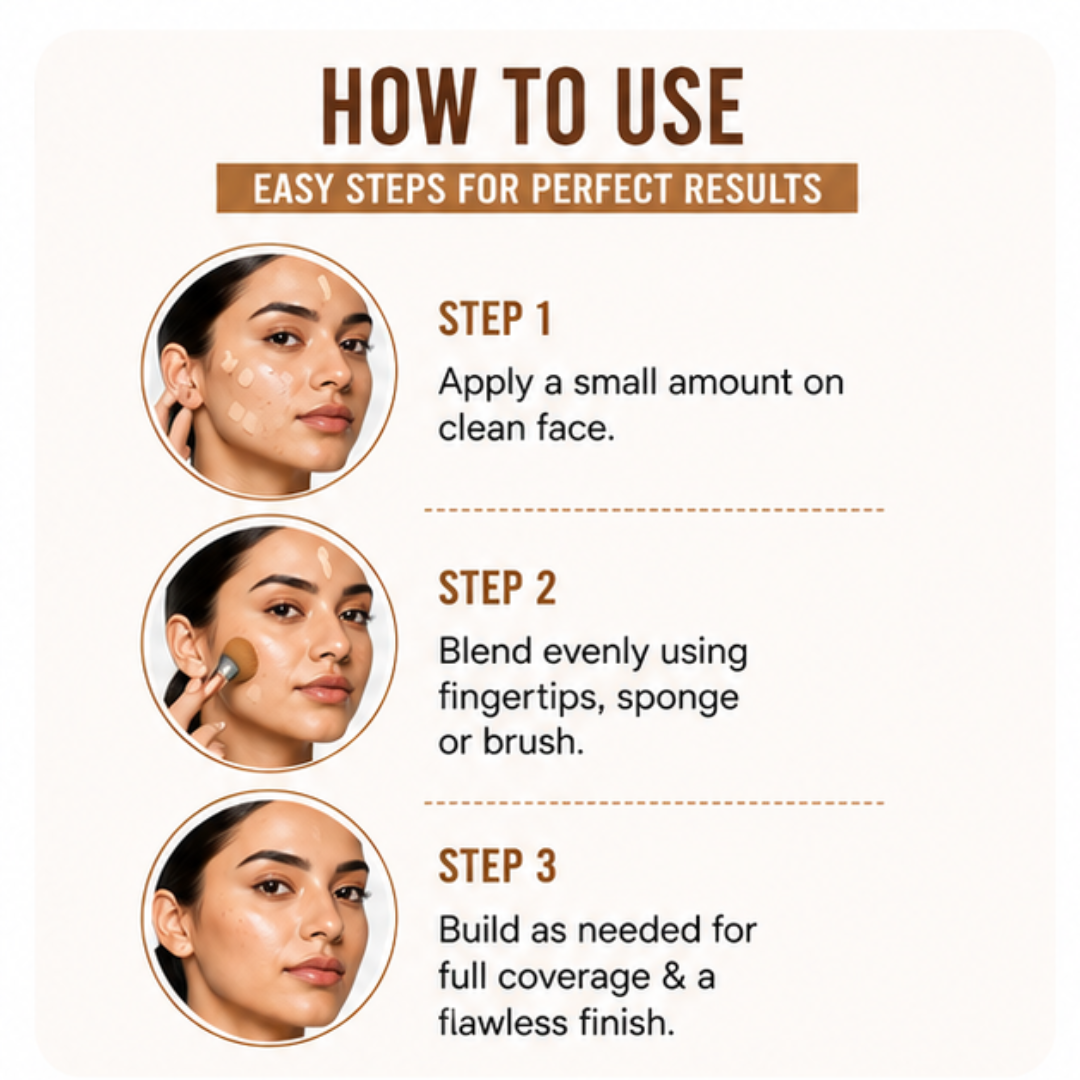 Flicka HD Foundation + Tgideas Hair Straightening Spray – Full Coverage Face & Sleek Hair Duo – Flawless, Glowy and Long-Lasting Foundation with SPF + Frizz-Free, Hair Straightening Spray