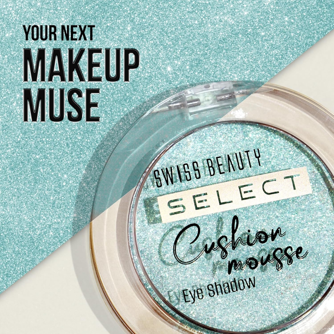 Swiss Beauty Select Cushion Mousse Eyeshadow | Multidimensional Shine | Zero Fallout, Vitamin E Infused