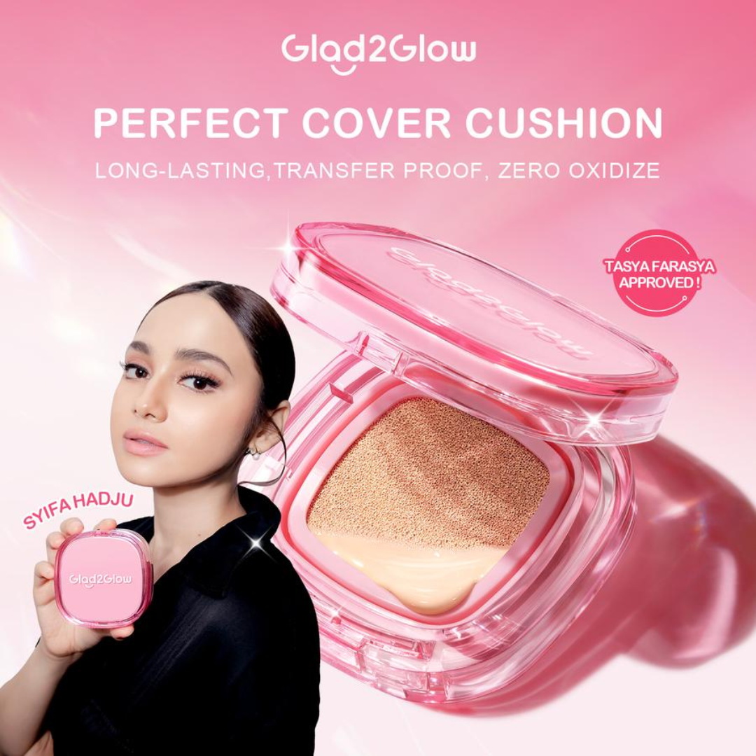Glog2Glow Perfect Cover Cushion | Flawless Semi-Matte, 12H Wear | Zero Oxidation, Pore-Blurring, Transfer-Proof