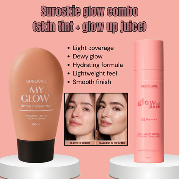 ✨ Suroskie Glow Deal – Skin Tint + Juicy Glow Mist | Flawless, Natural & Dewy Look