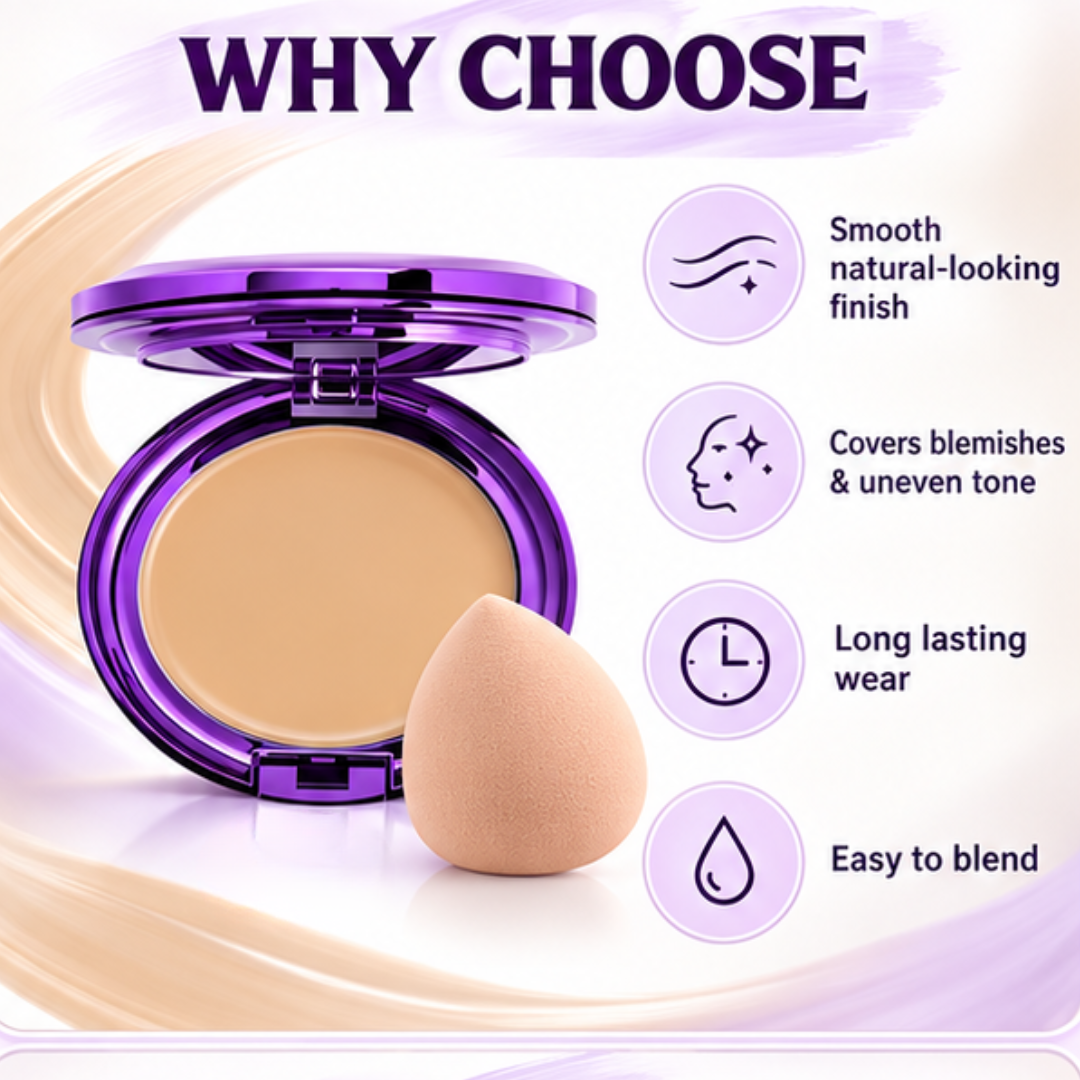 Pimby Soft Matte Cream Concealer + FREE Blender – Buildable Full Coverage – Blurs Dark Circles & Blemishes