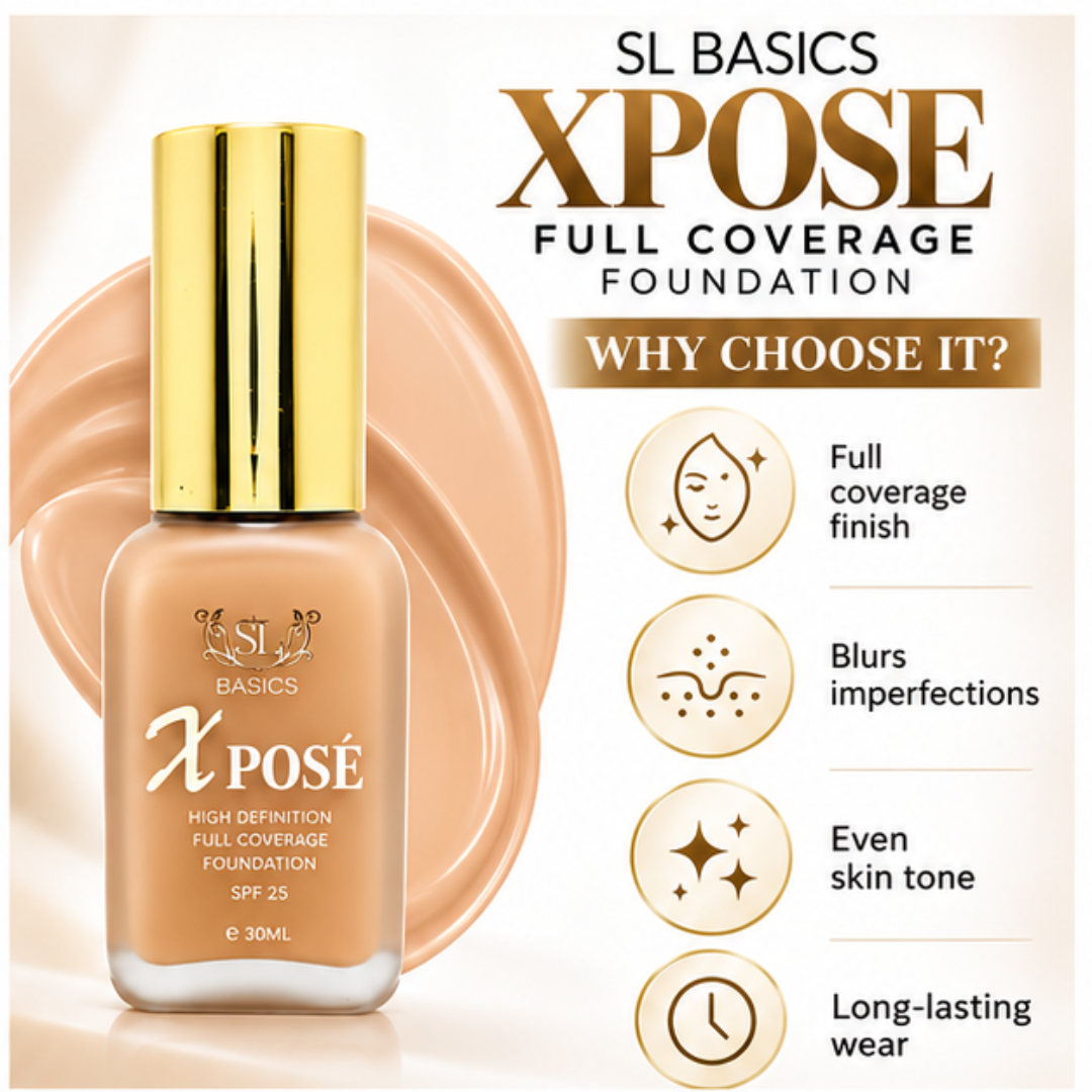 SL Basics Xpose Full Coverage Foundation SPF 25 – High Definition Long-Lasting Makeup