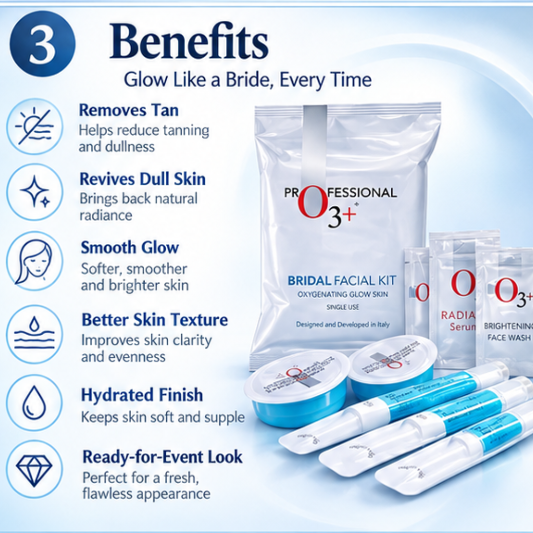10 steps instant bridal Glow Facial Kit | Remove blackheads, Shirk Pores & Brighten up skin visibly after single use