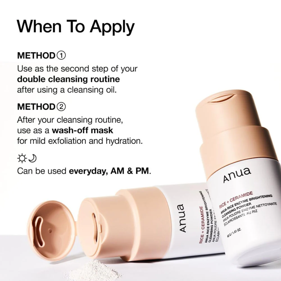 Anua Crystal Glow Duo: Rice Enzyme Brightening Cleansing Powder & PDRN Collagen Capsule Mist | Deep Hydration + Glass Skin Set