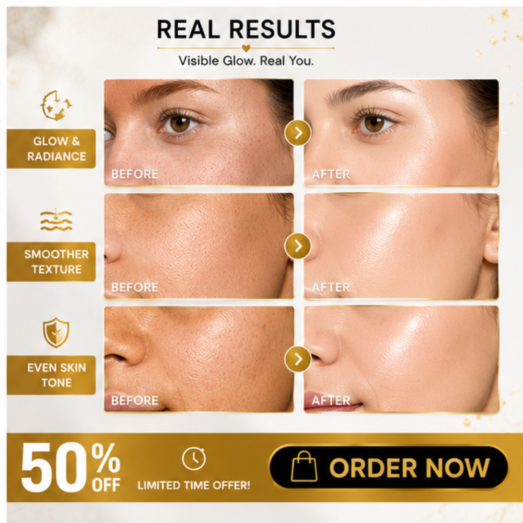Amor Egyptian Gold Serum – 50% OFF – 24K Gold Flakes – Glow, Radiance & Luxury – Brightens Skin, Deep Hydration, Youthful Radiance – Reduces Fine Lines & Wrinkles – For All Skin Types – 30ml