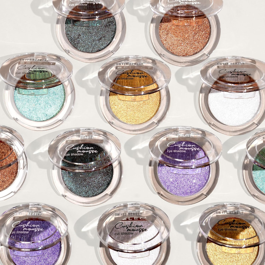 Swiss Beauty Select Cushion Mousse Eyeshadow | Multidimensional Shine | Zero Fallout, Vitamin E Infused