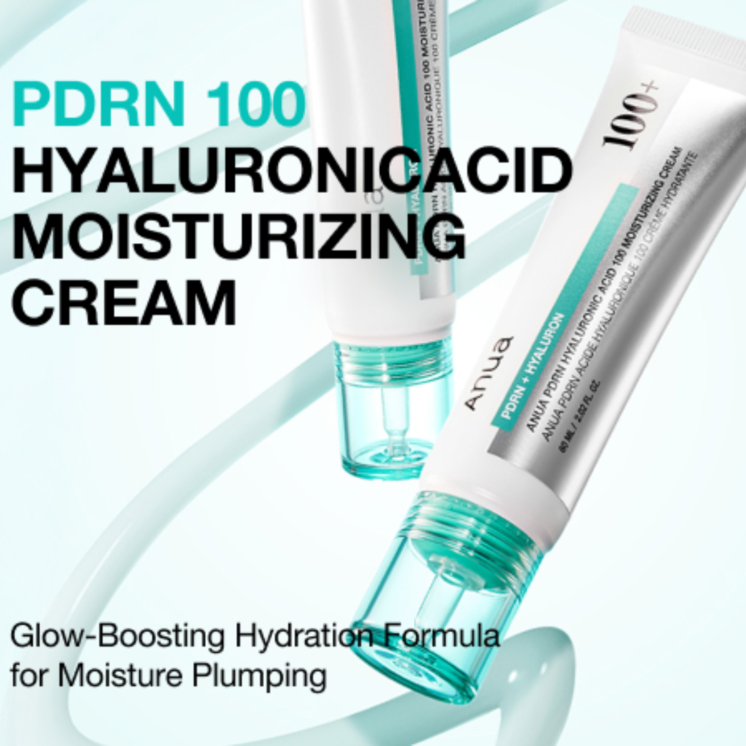 Anua PDRN + Hyaluronic Acid 100 Moisturizing Cream – Deep Hydration & Skin Plumping Cream for Glass Skin