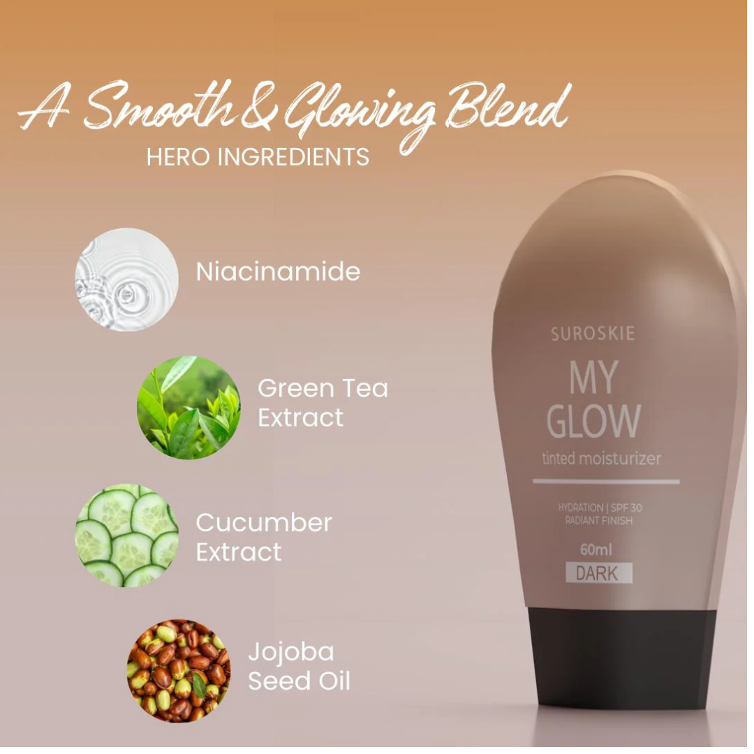 ✨ Suroskie Glow Deal – Skin Tint + Juicy Glow Mist | Flawless, Natural & Dewy Look