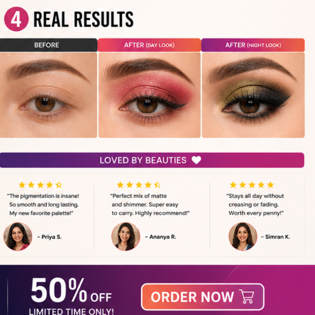 SL Basics Kahaani Eyeshadow Palette | Highly Pigmented | Long Lasting | Matte & Shimmer