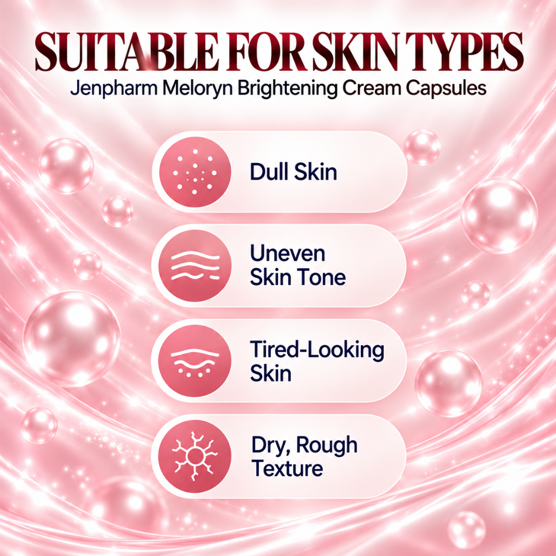 Jenpharm Meloryn Brightening Cream Capsules – Vitamin C Formula for Brighter, Even-Toned Skin – Dark Spot Corrector & best for Skin Prep - 20 Capsules for bright & Glow skin