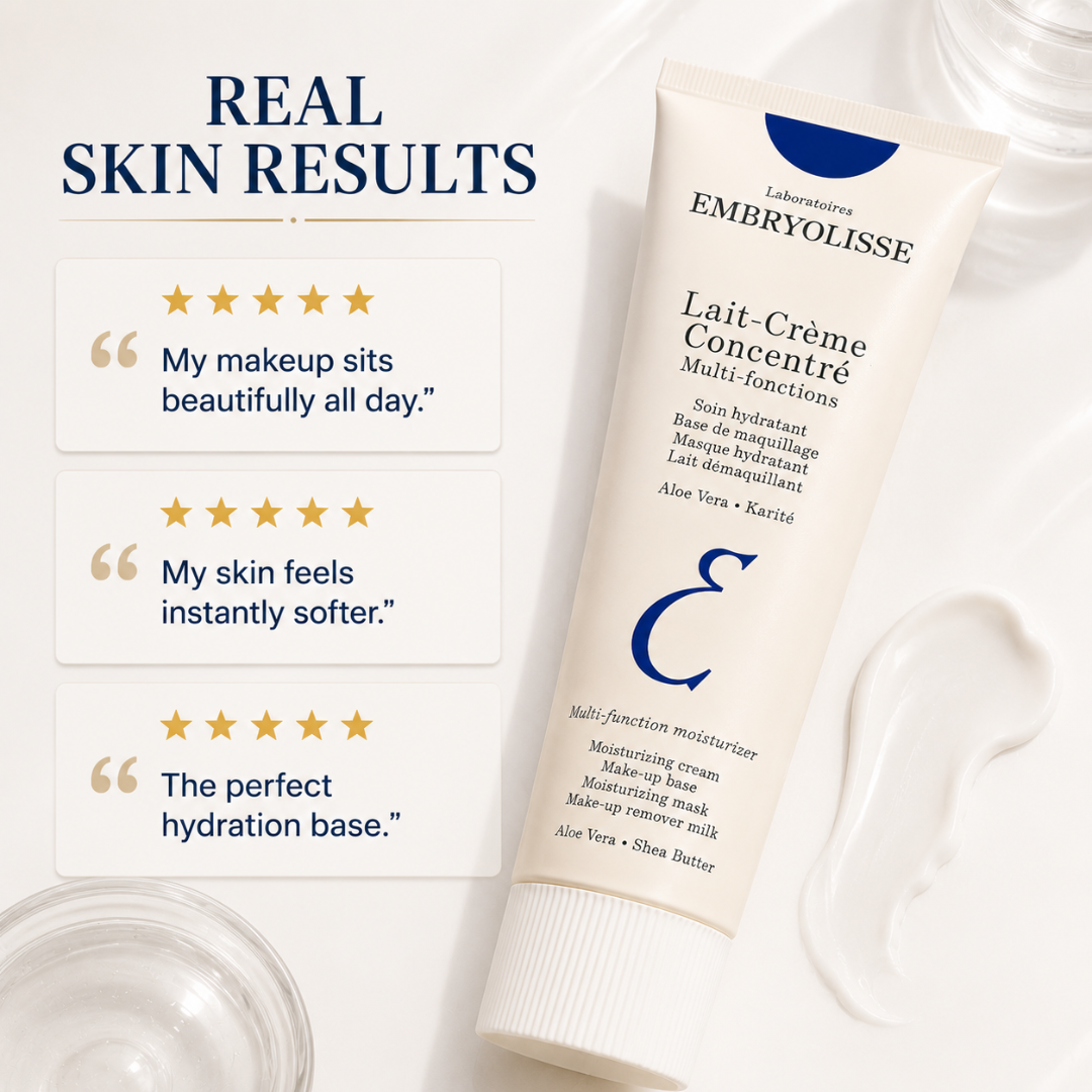 Embryolisse Lait-Crème Concentré Multi-Fonctions – Multi-Function Moisturizer – Makeup Base, Moisturizing Mask & Makeup Remover – With Aloe Vera & Shea Butter – Deep Hydration, Smooth Texture, Flawless Makeup Base