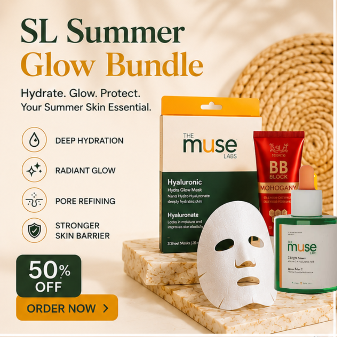 SL Summer Glow Bundle – Hydrate, Protect & Glow – 3-Step Skincare Set: Hyaluronic Hydrating Sheet Mask (3pcs) + BB Block SPF 50+ + C Bright Serum – Deep Hydration, Sun Protection, Radiant Glow