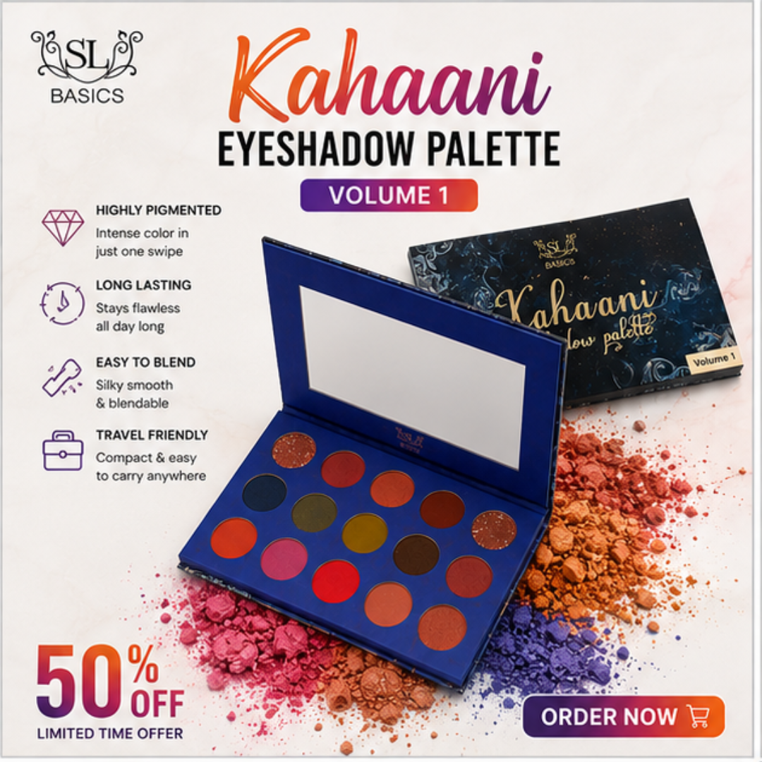 SL Basics Kahaani Eyeshadow Palette | Highly Pigmented | Long Lasting | Matte & Shimmer