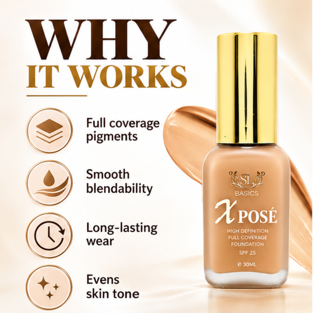 SL Basics Xpose Full Coverage Foundation SPF 25 – High Definition Long-Lasting Makeup