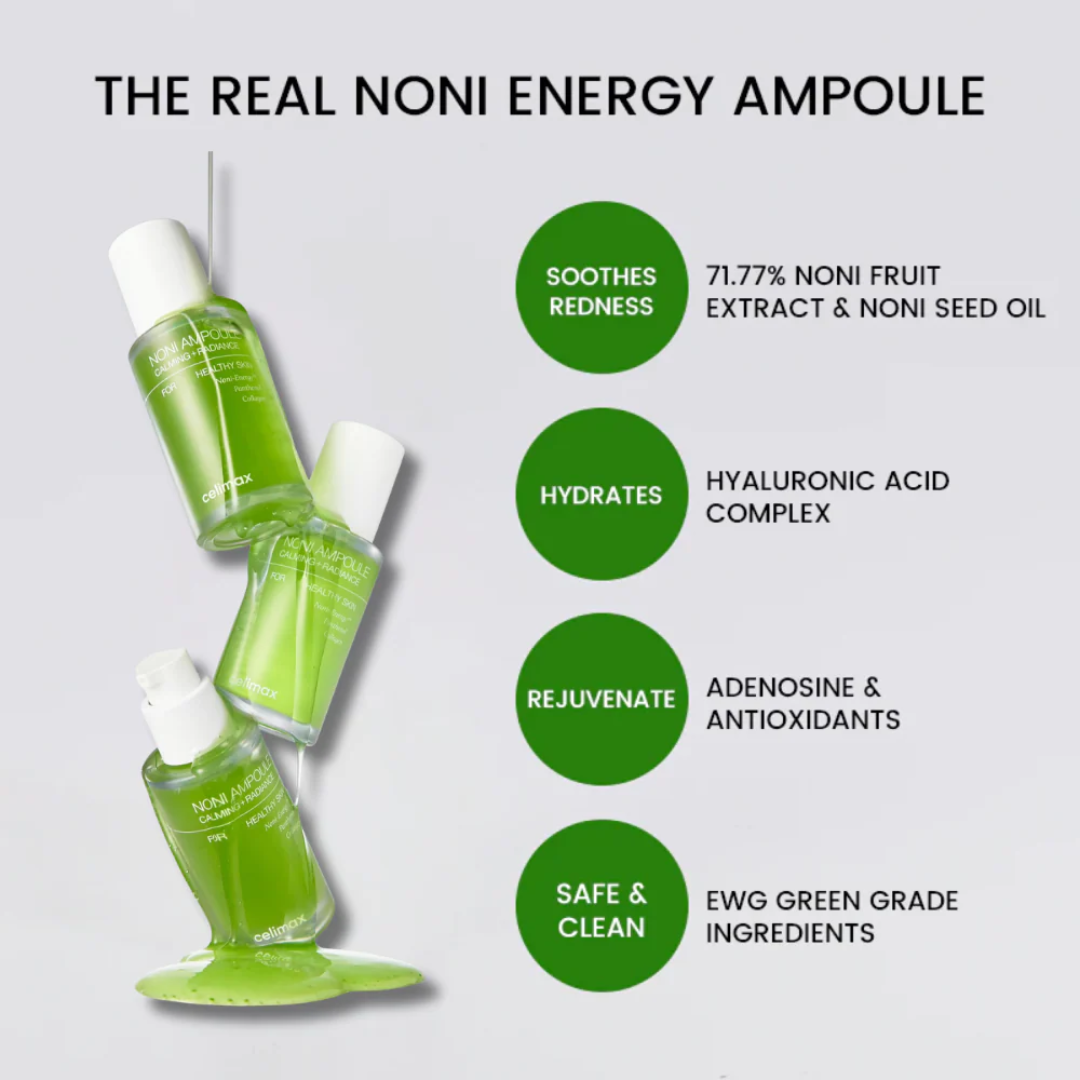 Celimax Noni Ampoule Calming + Radiance | Soothing Hydrating Serum for Healthy, Glowing Skin