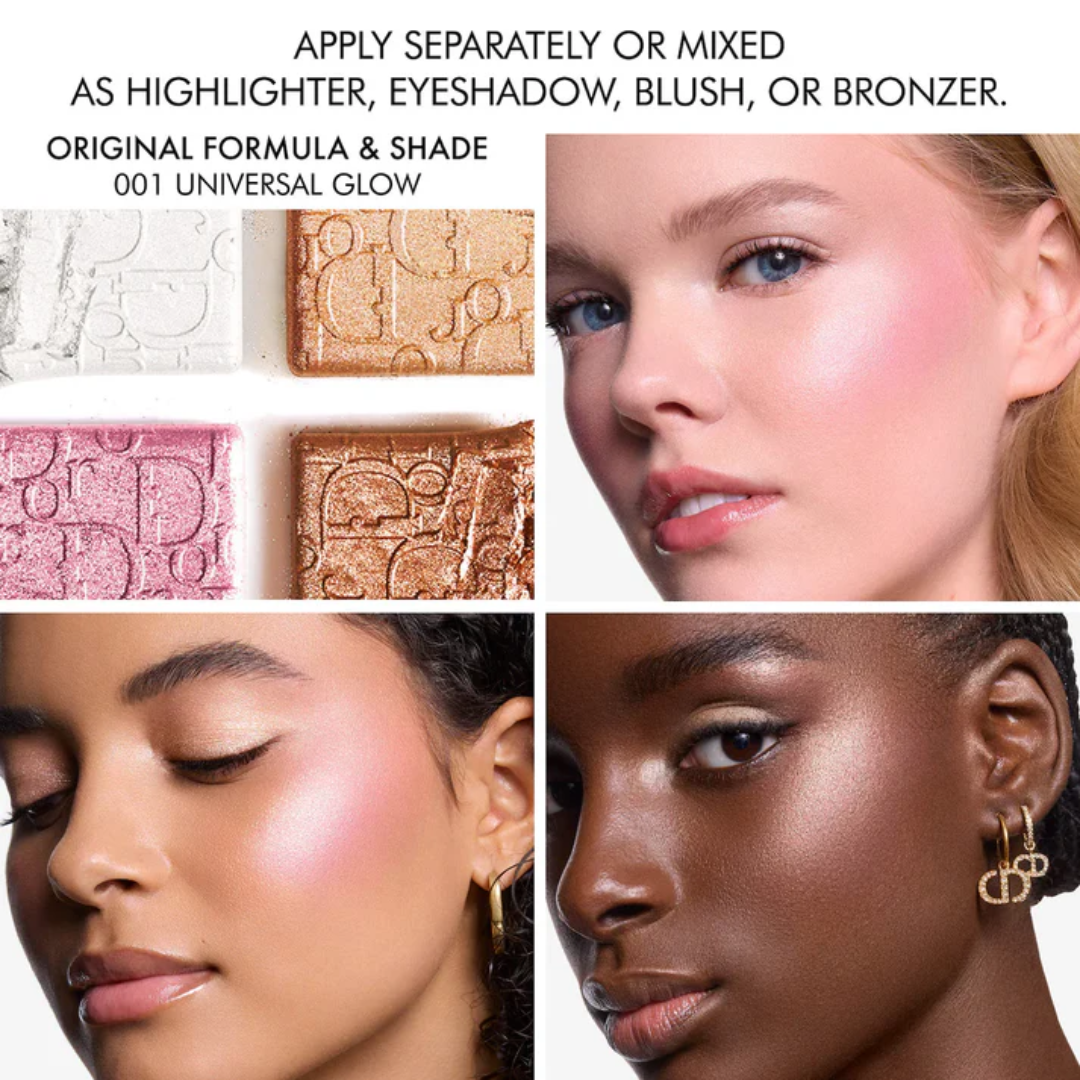 Dior Backstage Glow Maximizer Face Palette – Universal Glow – Multi-Use Highlighter for Face, Eyes & Décolleté – Intense Glow, Ultra-Fine Pearlescent Pigments – Lightweight, Buildable, Long-Lasting