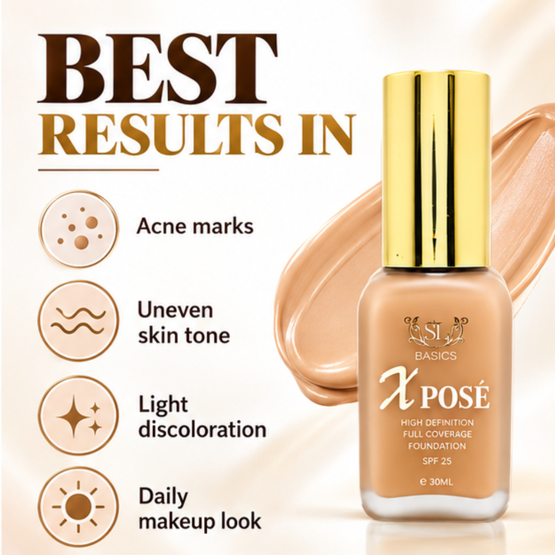 SL Basics Xpose Full Coverage Foundation SPF 25 – High Definition Long-Lasting Makeup