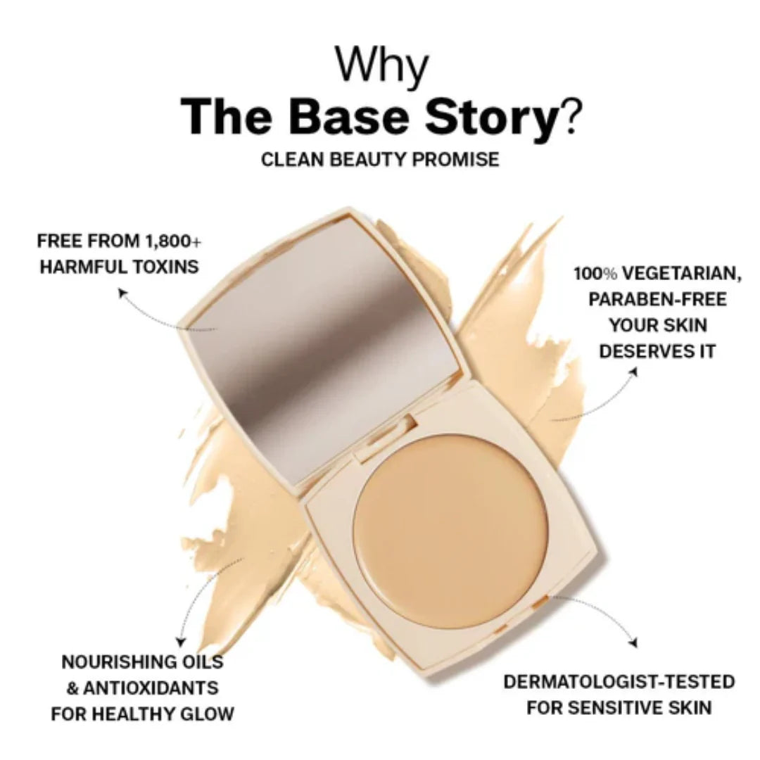 Flicka The Base Story Foundation - High Coverage, Skincare-Infused & Waterproof