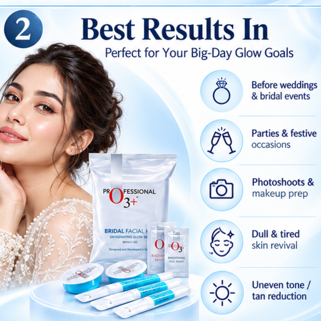 10 steps instant bridal Glow Facial Kit | Remove blackheads, Shirk Pores & Brighten up skin visibly after single use