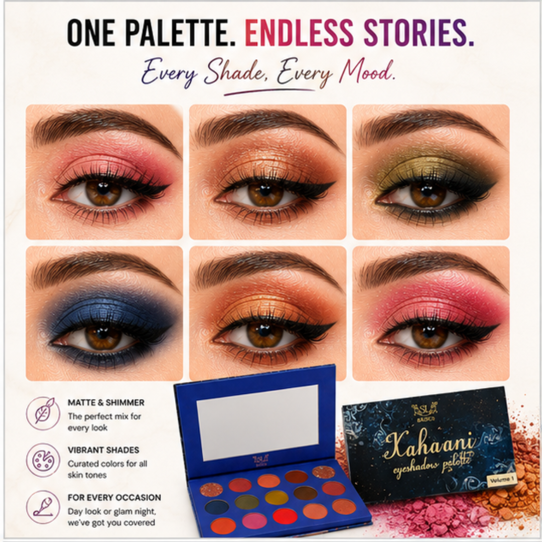 SL Basics Kahaani Eyeshadow Palette | Highly Pigmented | Long Lasting | Matte & Shimmer