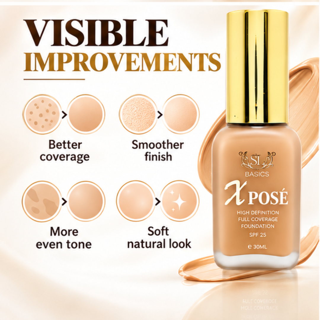 SL Basics Xpose Full Coverage Foundation SPF 25 – High Definition Long-Lasting Makeup