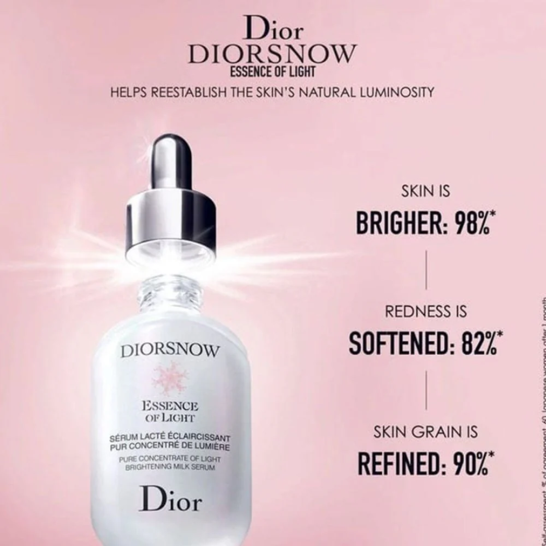 Dior Snow Essence of Light Brightening Milk Serum - Pure Concentrate of Light – Brightens Dull Skin, Fades Dark Spots & Pigmentation – Deeply Hydrates, Evens Tone & Enhances Glow – For Radiant, Luminous Skin